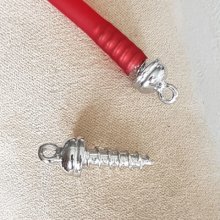 Silverlås för ihåliga PVC-snören 5 mm