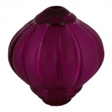 Pearl Lucite Lampion Shape Striated Aubergine