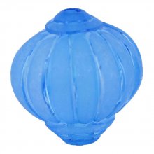 Pearl Lucite Lampion Shape Striated Royal Blue
