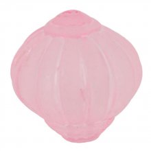 Pärla Lucite Lampion Shape Striated Bright Pink