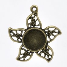 1 hållare för cabochon 12 mm N°08 Brons