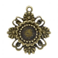 1 hållare för cabochon 08 mm N°06 Brons
