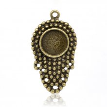 1 hållare för cabochon 12 mm N°09 Brons