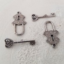 5 vridspännen runt mönster Silver N°05