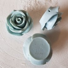 Syntetisk blomma N°02-11 ljusgrå