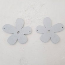 Flower Wood hänge eller kontakt 57 mm Ljusgrå