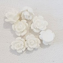 Syntetisk blomma 09 mm N°01-03 Vit
