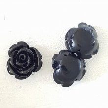 Syntetisk blomma 13 mm N°03-10 Svart