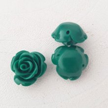 Syntetisk blomma 13 mm N°03-25 Mörkgrön