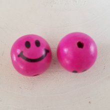 Träpärlhuvud karaktär N°04 Violett