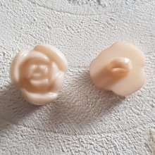 Fantasiknappar för barn och spädbarn Blomdesign N°01-01 Beige