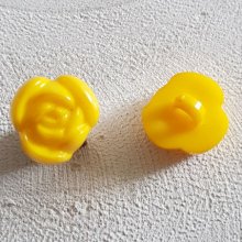 Fantasiknappar för barn och spädbarn Blomdesign N°01-03 Gul 01