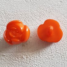 Fantasiknappar för barn och spädbarn Blomdesign N°01-10 Orange