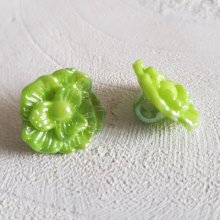 Fantasiknappar för barn och spädbarn Blomdesign N°02-02 Grön