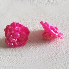 Knapp fantasi, barn, bebisar Blomsmönster N°02-04 Fushia