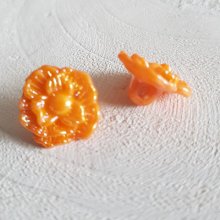 Fantasiknappar för barn och spädbarn Blommönster nr 02-05 Orange