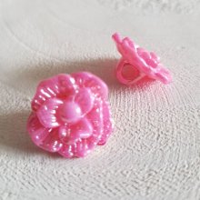 Knapp fantasi, barn, bebisar Blomsmönster N°02-06 Rosa