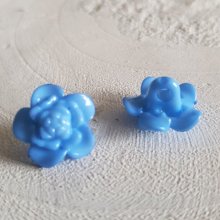 Fantasiknappar för barn och spädbarn Blomdesign N°03-01 Blå