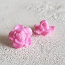 Fantasiknappar för barn och spädbarn Blomsmönster N°03-06 Rosa
