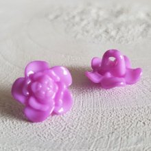 Fantasiknappar för barn och spädbarn Blomdesign nr 03-08 Lila