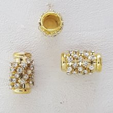 Guldpärlor och strass N°01 x 5 stycken
