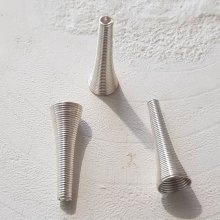 Spiralformad koniskopp N°01 X 2 stycken Silver.