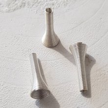 Spiralformad koniskopp N°02 X 2 stycken Silver.