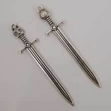 Charm svärd krigsyxa N°02 Silver