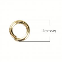 20 öppna förbindningsringar 04 mm guld