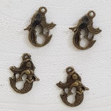 Mermaid Charm brons