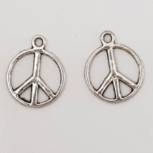 Peace &amp; Love charm N°07 Silver