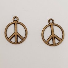 Peace &amp; Love Charm N°07 Brons