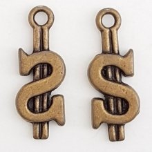 Dollar charm N°02 Brons