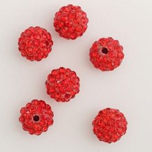10 mm shamballa stil harts pärla N°06