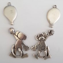 Charm apa N°02 Zamak (försilvrad)