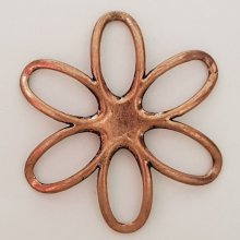 Flower Charm Metal N°003 koppar