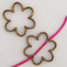 Flower Charm Metal N°010 Brons