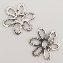 Charm blomma metall N°017 silver