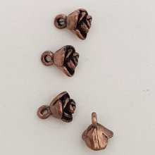 Flower Charm Metal N°036 koppar