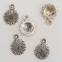 Flower Charm Metal N°037 Silver