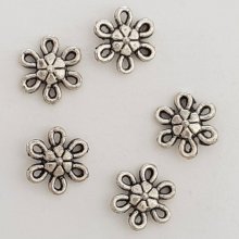 Charm blomma metall N°044 silver