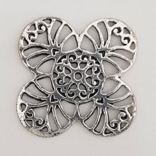 Flower Charm Metal N°054 Silver