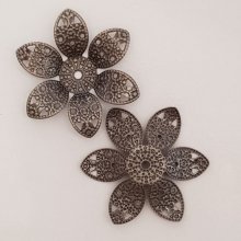 Flower Charm Metal N°058 Silver grå