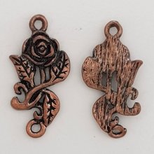 Flower Charm Metal N°071 koppar