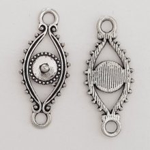 Charm blomma metall N°075 silver