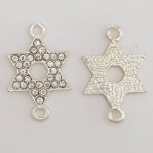 Charm blomma metall N°080 silver