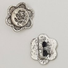 Flower Charm Metal N°084 Silver