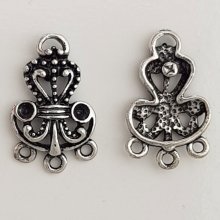 Flower Charm Metal N°089 Silver