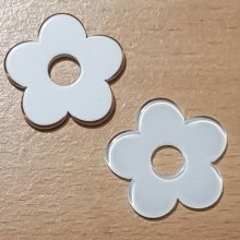 Syntetisk blomma 27 mm vit