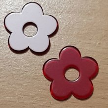Syntetisk blomma 27 mm röd